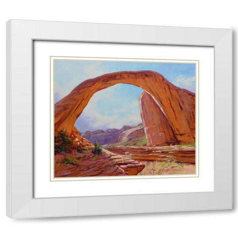 Utah Desert  Arch North America White Modern Wood Framed Art Print with Double Matting by Gercken, Graham