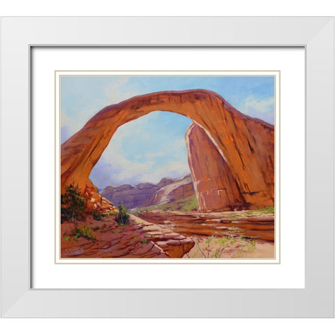 Utah Desert  Arch North America White Modern Wood Framed Art Print with Double Matting by Gercken, Graham