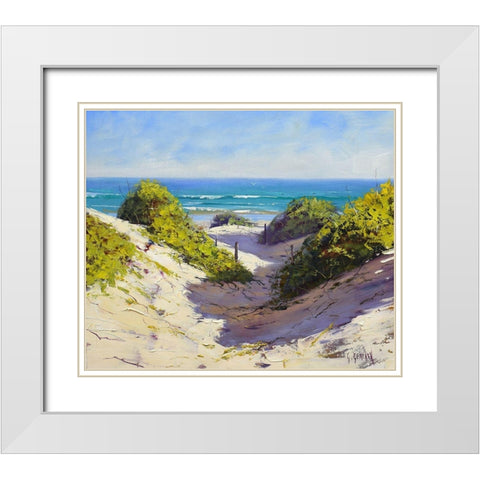 Way to the Beach White Modern Wood Framed Art Print with Double Matting by Gercken, Graham