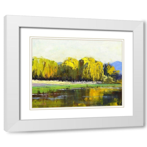 Willows White Modern Wood Framed Art Print with Double Matting by Gercken, Graham