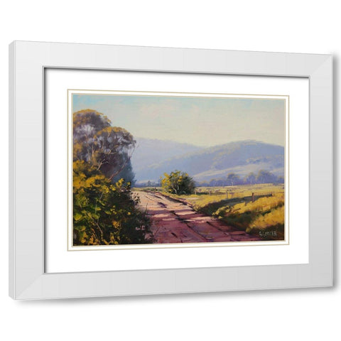 Wicketty War Road White Modern Wood Framed Art Print with Double Matting by Gercken, Graham