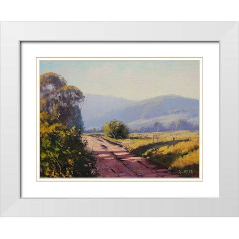 Wicketty War Road White Modern Wood Framed Art Print with Double Matting by Gercken, Graham