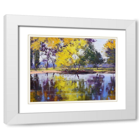 Tumut White Modern Wood Framed Art Print with Double Matting by Gercken, Graham