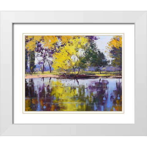 Tumut White Modern Wood Framed Art Print with Double Matting by Gercken, Graham