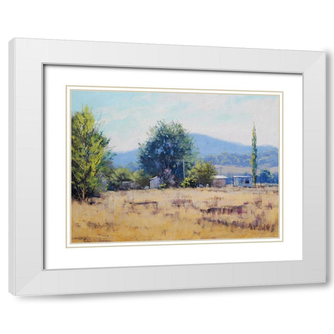 Tumut Farm Australia White Modern Wood Framed Art Print with Double Matting by Gercken, Graham