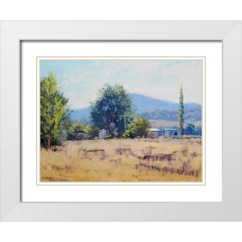 Tumut Farm Australia White Modern Wood Framed Art Print with Double Matting by Gercken, Graham