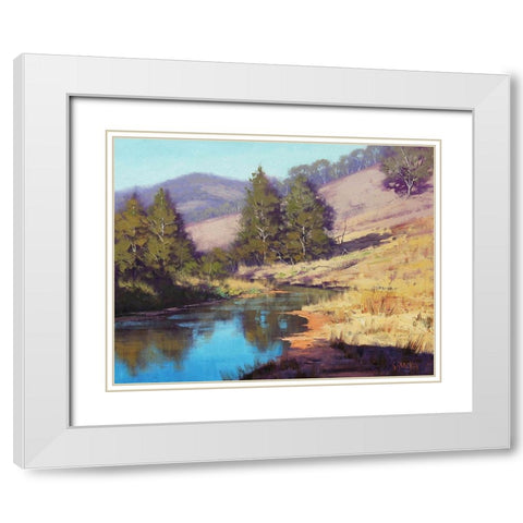 Summer Coxs River Australia White Modern Wood Framed Art Print with Double Matting by Gercken, Graham