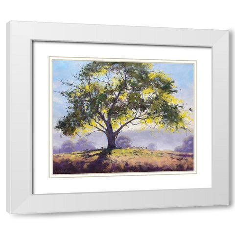 Sofala Gum White Modern Wood Framed Art Print with Double Matting by Gercken, Graham