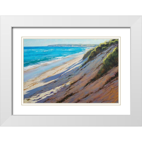 Sandy Bank The Entrance Australia White Modern Wood Framed Art Print with Double Matting by Gercken, Graham