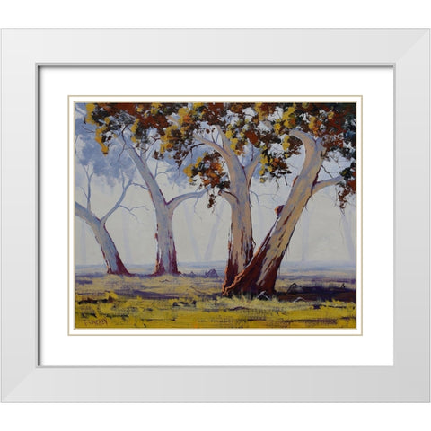 Roos White Modern Wood Framed Art Print with Double Matting by Gercken, Graham