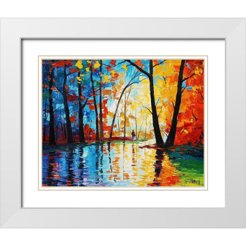 Rainy Day White Modern Wood Framed Art Print with Double Matting by Gercken, Graham
