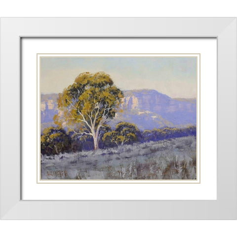 Mountain Gum Trees White Modern Wood Framed Art Print with Double Matting by Gercken, Graham