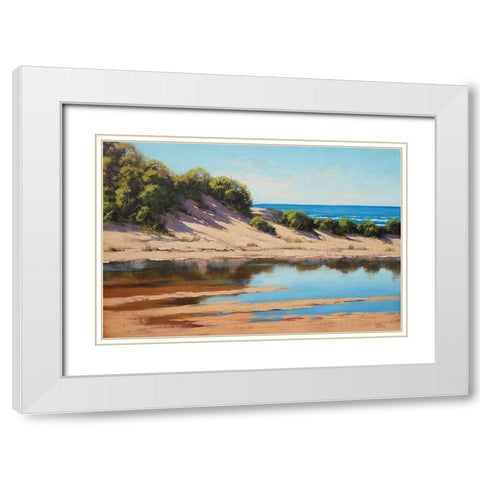 Coastal Back Water White Modern Wood Framed Art Print with Double Matting by Gercken, Graham