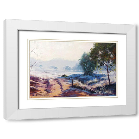 Frosty Morning Hampton White Modern Wood Framed Art Print with Double Matting by Gercken, Graham