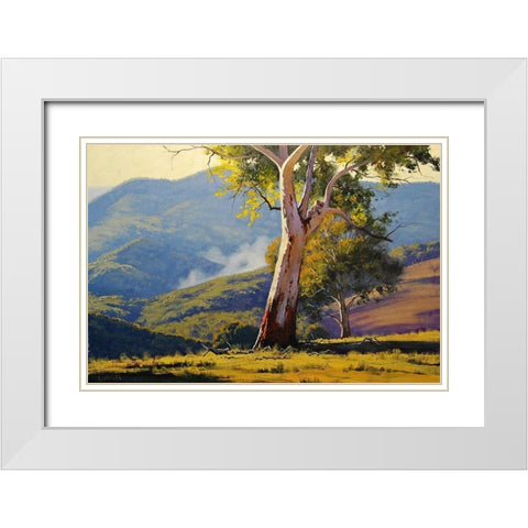 Koala Gum Tree White Modern Wood Framed Art Print with Double Matting by Gercken, Graham