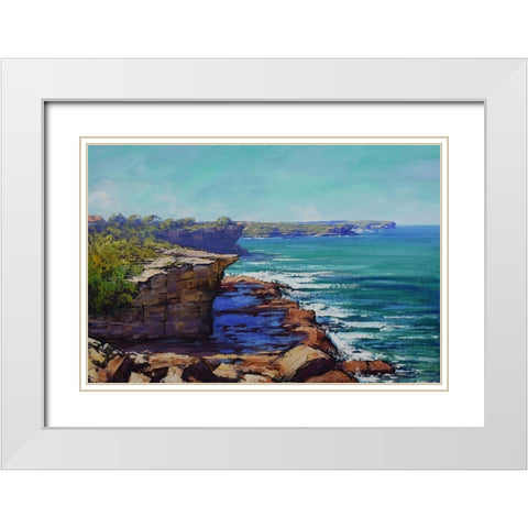 Sydney Harbour II White Modern Wood Framed Art Print with Double Matting by Gercken, Graham