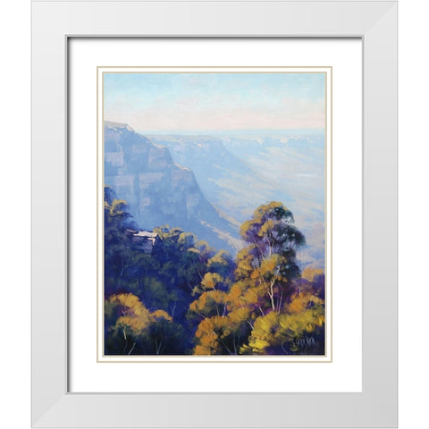 The Jamison Valley White Modern Wood Framed Art Print with Double Matting by Gercken, Graham