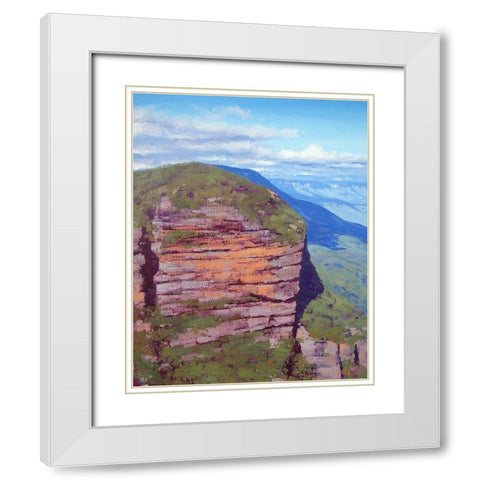 Jamison Valley Painting White Modern Wood Framed Art Print with Double Matting by Gercken, Graham