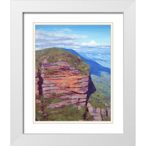 Jamison Valley Painting White Modern Wood Framed Art Print with Double Matting by Gercken, Graham