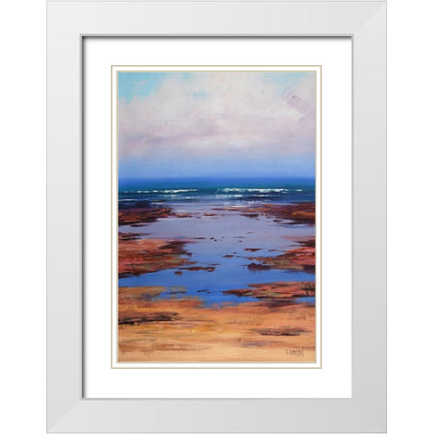 Low Tide Colours White Modern Wood Framed Art Print with Double Matting by Gercken, Graham