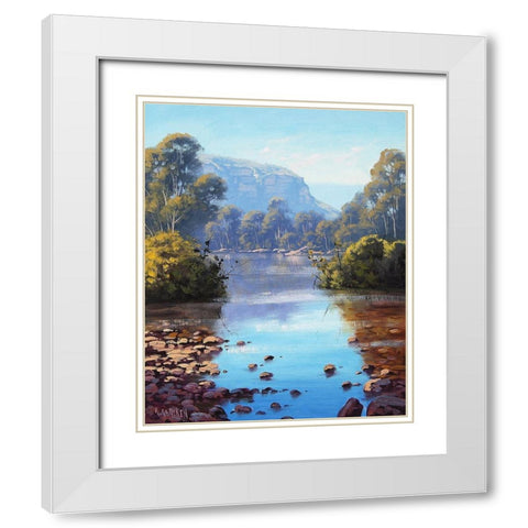 Megalong Creek White Modern Wood Framed Art Print with Double Matting by Gercken, Graham