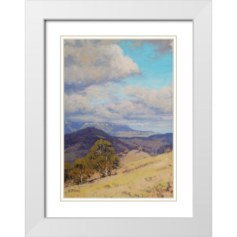 Megalong Valley White Modern Wood Framed Art Print with Double Matting by Gercken, Graham