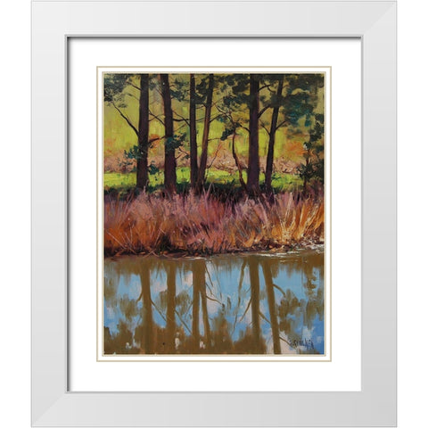 Plein Air Prints White Modern Wood Framed Art Print with Double Matting by Gercken, Graham