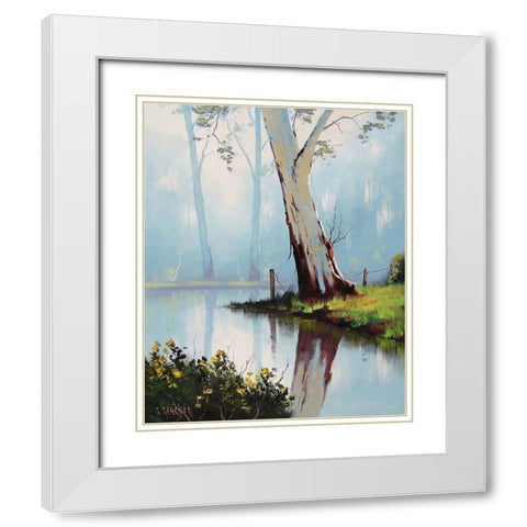River White Modern Wood Framed Art Print with Double Matting by Gercken, Graham