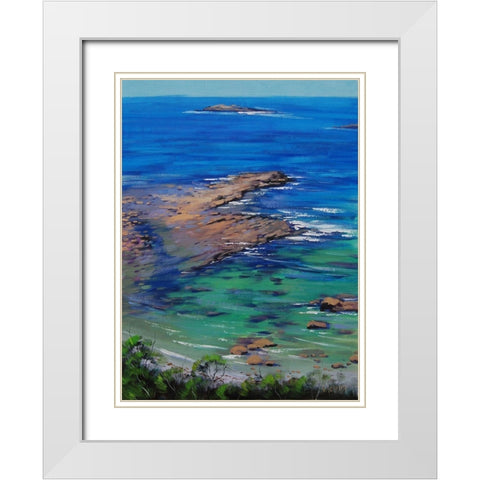 Shallow Waters White Modern Wood Framed Art Print with Double Matting by Gercken, Graham
