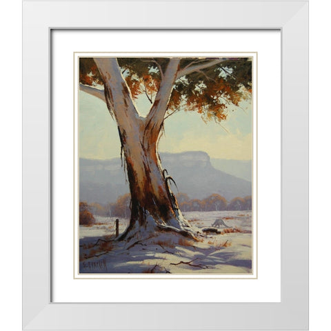 Snow Gum Prints White Modern Wood Framed Art Print with Double Matting by Gercken, Graham