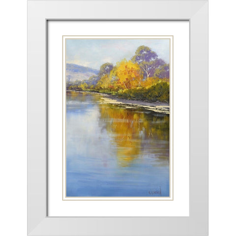 Tumut River White Modern Wood Framed Art Print with Double Matting by Gercken, Graham