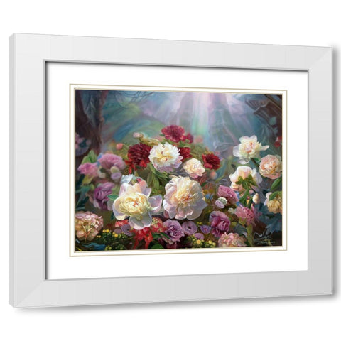 Mysterious Garden White Modern Wood Framed Art Print with Double Matting by Kopania, Zbigniew