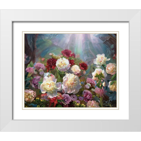Mysterious Garden White Modern Wood Framed Art Print with Double Matting by Kopania, Zbigniew