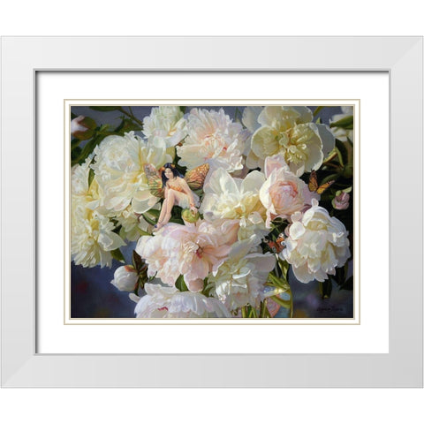 Visit of an Elf White Modern Wood Framed Art Print with Double Matting by Kopania, Zbigniew