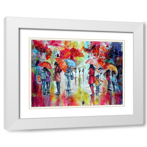 First Snow White Modern Wood Framed Art Print with Double Matting by Kovacs, Anna Brigite