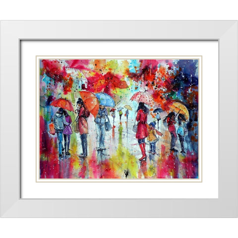 First Snow White Modern Wood Framed Art Print with Double Matting by Kovacs, Anna Brigite