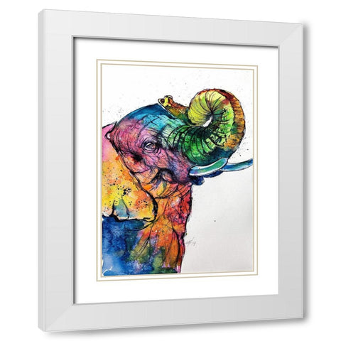 Play with Color II White Modern Wood Framed Art Print with Double Matting by Kovacs, Anna Brigite