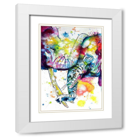 Loving Touch White Modern Wood Framed Art Print with Double Matting by Kovacs, Anna Brigite