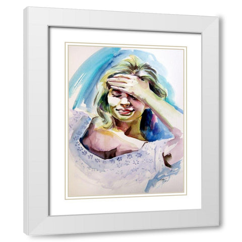 Summer Feeling White Modern Wood Framed Art Print with Double Matting by Kovacs, Anna Brigite