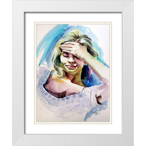 Summer Feeling White Modern Wood Framed Art Print with Double Matting by Kovacs, Anna Brigite
