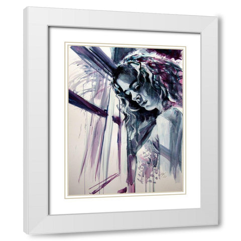 Expectation White Modern Wood Framed Art Print with Double Matting by Kovacs, Anna Brigite