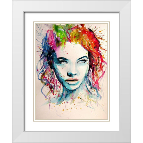 Charming Girl X White Modern Wood Framed Art Print with Double Matting by Kovacs, Anna Brigite