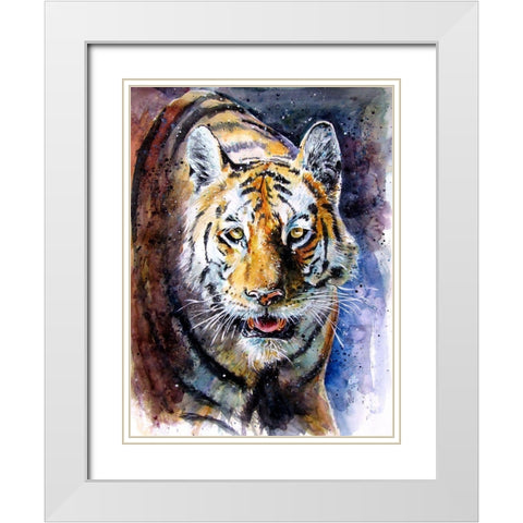 Collarwali White Modern Wood Framed Art Print with Double Matting by Kovacs, Anna Brigite