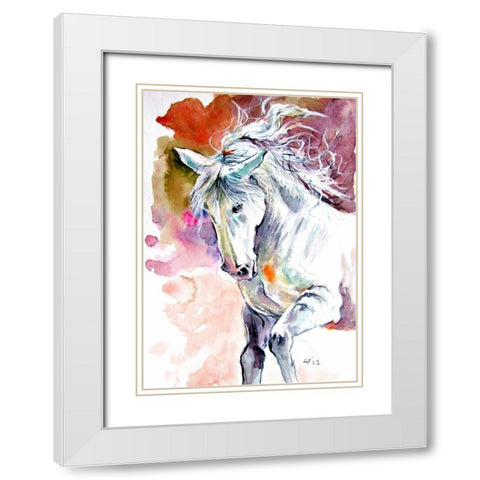 Andalusian Horse I White Modern Wood Framed Art Print with Double Matting by Kovacs, Anna Brigite