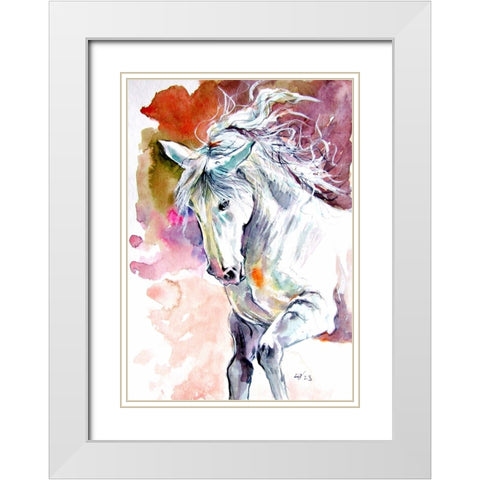 Andalusian Horse I White Modern Wood Framed Art Print with Double Matting by Kovacs, Anna Brigite