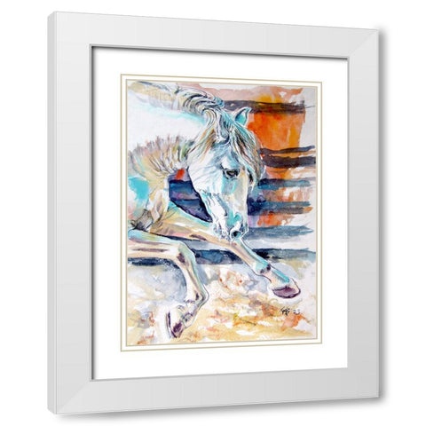 Andalusian Horse II White Modern Wood Framed Art Print with Double Matting by Kovacs, Anna Brigite