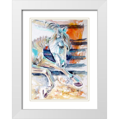 Andalusian Horse II White Modern Wood Framed Art Print with Double Matting by Kovacs, Anna Brigite