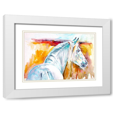 Andalusian Horse III White Modern Wood Framed Art Print with Double Matting by Kovacs, Anna Brigite