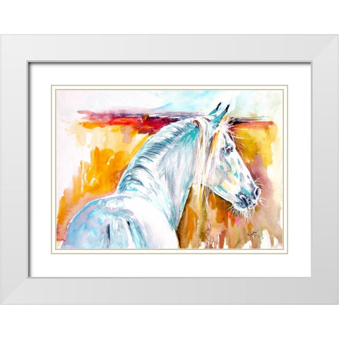 Andalusian Horse III White Modern Wood Framed Art Print with Double Matting by Kovacs, Anna Brigite