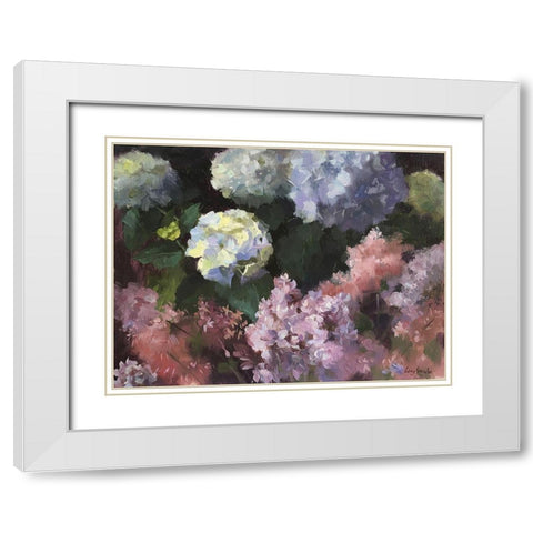 May Blossom White Modern Wood Framed Art Print with Double Matting by Strube, Ling